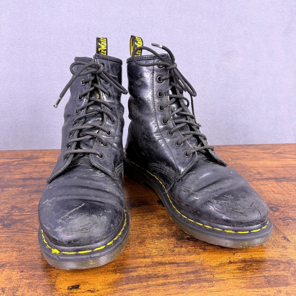 VTG Dr. Martens Boots‎ 1460 Womens 10 Combat Distressed Y2k Goth Punk Grunge